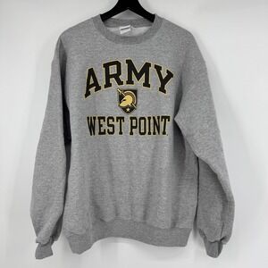 Champion Army West Point Black Knights Crewneck Sweatshirt Gray Mens Large Y2K